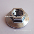 din6923 zinc plated carbon steel flange nut,serrated flange nut